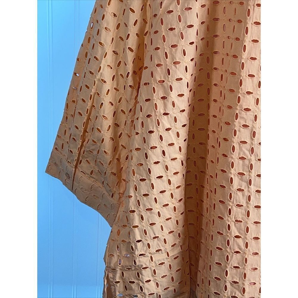 Denim & Co Button Front Top With Tank Women’s 2XLarge Orange 3/4 Sleeve Cottage - Picture 8 of 10